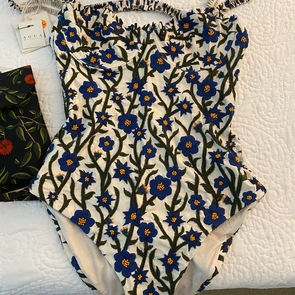 Agua by Agua Bendita Hand Embroidered Bathing Suit